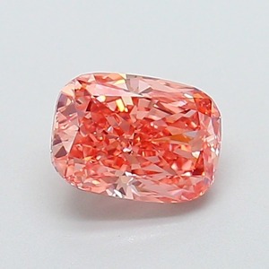 Diamant de laboratoire IGI rose orangé vif fantaisie modifié taille coussin de 1,32 carat, clarté VVS2, taille excellente, pierre précieuse de luxe pour bijoux - Product Image 1