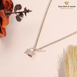 Colgante de Lujo con Letra Inicial H Personalizada, Diamante CVD Cultivado en Laboratorio, 1.00 Quilates, Oro Amarillo Sólido de 14K, Color F, Claridad VS1, para Mujer - Product Image 2