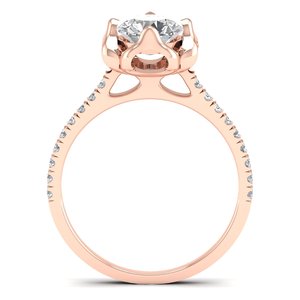 REYES Latest Design Round Cut 1.16 Carat Moissanite Eternity Rings Solitaire 925 Sterling Silver Certified Jewelry for Women - Product Image 4