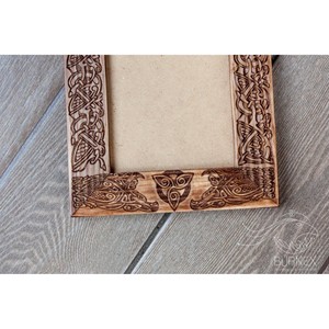 Ornate Wooden Photo <b>Frame</b> Rectangular Vertical Tabletop Digital Printing Full Color Patterned Design - Product Image 6