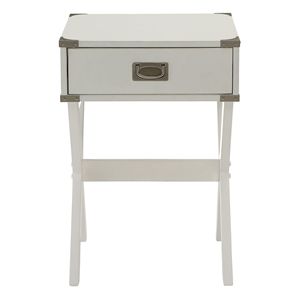 Comodino bianco con 1 cassetto, elegante e con pratica soluzione di archiviazione - Product Image 3