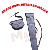 Étui de transport pour fusil en cuir véritable vintage avec doublure en fourrure, équipement de chasse, fournisseur OEM