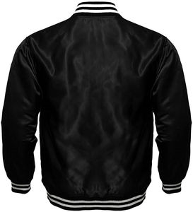 Blouson Bomber Doublé Soie et Satin, Col Montant, Fermeture Éclair Personnalisée sur le Devant, Écologique, Séchage Rapide, Respirant, Unisexe, Veste d'Hiver - Product Image 4