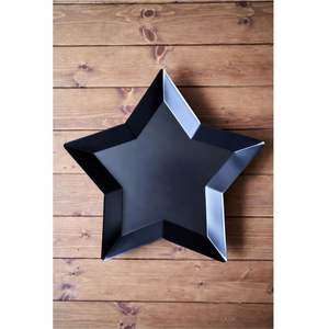 Modern Luxury Matte Black Star Shape Metal Serving Tray Decorative Trinket Plate <b>for</b> <b>Home</b> Hotel Wedding Party <b>Table</b> Decoration - Product Image 5