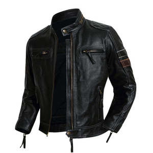 Chaqueta de Motocicleta de Cuero Genuino Transpirable de Alta Calidad, Personalizable en Color, Resistente al Viento, con Talla Personalizada para Motociclistas - Product Image 1