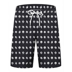 Shorts de plage pour hommes avec impression par sublimation de coquillages personnalisés, tissu léger en poly-spandex, vêtements de sport aquatiques de plein air, shorts de plage - Product Image 1