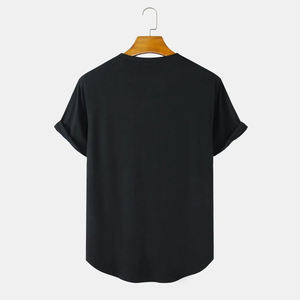 เสื้อยืดผู้ชายผ้าฝ้ายแท้ 100% ทรงเข้ารูป แขนสั้น ผ้าถักคุณภาพสูง 300 กรัม ทนทาน สวมใส่สบาย - Product Image 2