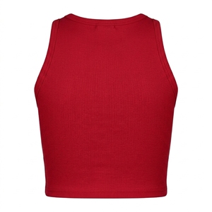 Hot Selling Casual Women Knitted Solid Fitness Tank <b>Top</b> Breathable Quick Dry for Gym Workout - Product Image 2
