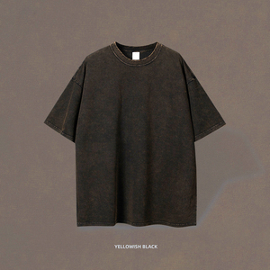 Camiseta Moderna de Talla Grande con Hombros Caídos, Diseño Liso con Logotipo Estampado, Corte Holgado, Logotipo Personalizado, 100% Algodón - Product Image 6