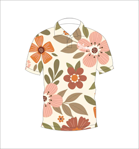 Polo Floral Vintage Personalizado, Transpirable y Ligero, Ropa Deportiva para Golf, Manga Corta, Sublimación, Prenda Botánica - Product Image 1