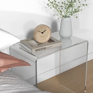 Tavolino da Caffè a Cascata in Acrilico Trasparente, Design Rettangolare, Lunghezza 21 Pollici, Spessore 15mm - Product Image 5