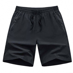 Pantalones Cortos Bermuda para Hombre, de Color Sólido, Secado Rápido, Transpirables, de Poliéster/Algodón, Cintura Media, Cierre con Cordón, Casuales, para Gimnasio y Running - Product Image 1