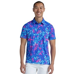 Export Oriented Summer Season Men's Casual Printed Knitted Breathable for Shirts Short Sleeve Turn-down Collar BD - Product Image 4