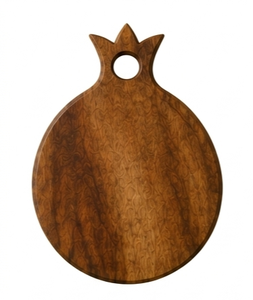 Tabla de cortar de madera de mango con forma de granada personalizada, tabla de cortar de madera natural, bandeja para servir queso y charcutería - Product Image 1