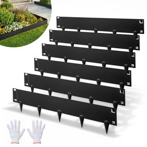Bordatura per Giardino in Acciaio Zincato Rinforzato, Confezione da 6, 40 x 8,15 Pollici, Facile da Installare, Prodotto per Paesaggistica e Decking - Product Image 1