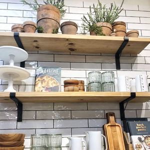 Set di 2 Staffe a L in Metallo Resistenti per Mensole, Montaggio a Parete con Viti, Connettori e Supporti per Scaffali - Product Image 4