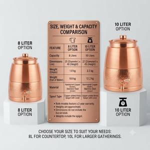 Distributeur d'eau artisanal en cuivre pur, urne à boissons en cuivre martelé avec couvercle et robinet, pour la maison, l'hôtel, le restaurant, fournisseur en gros, vente en gros B2B - Product Image 5