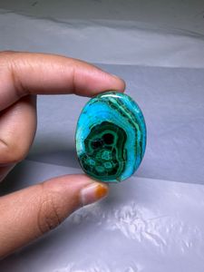 Prix de gros - Pierre précieuse naturelle Chrysocolle Malachite de haute qualité, taille cabochon, faite à la main pour la fabrication de bijoux, verte, 63 carats - Product Image 3