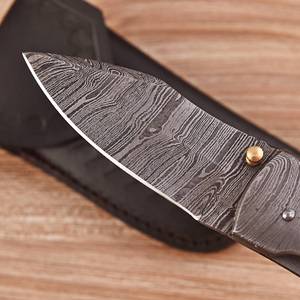 Couteau pliant EDC artisanal de haute qualité en acier Damas, avec verrouillage Liner Lock, manche en G10 Micarta de qualité industrielle, pour usage extérieur personnalisé, vente en gros - Product Image 2