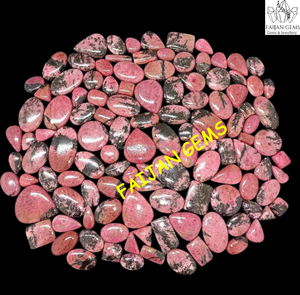 Lote de cabujones de Rodonita rosa de buena calidad, lote de piedras preciosas naturales al por mayor, piedra suelta de Rodonita para joyería - Product Image 2