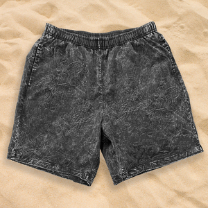 Shorts délavés à l'acide pour femmes, taille haute, tendance, pour tenue d'été, style décontracté streetwear et joggers - Product Image 5