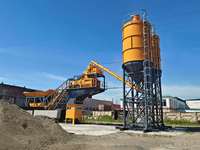 Centrale à béton mobile compacte YHZS75, 75m3/h, système de contrôle PLC, installation et transport faciles