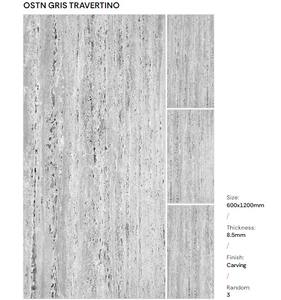 Dalles de marbre poli 600x1200mm, aspect Carrara blanc, pour revêtement mural intérieur, style italien, dalles de porcelaine polie. - Product Image 3