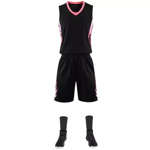 Professional Basketball Uniform Set Game Day Jerseys Shorts Breathable Moisture Wicking 100% <b>Polyester</b> Fabric Adult Men's - Product Image 5