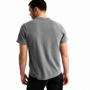 T-shirt à manches courtes gris pour homme, coupe classique, col rond, style décontracté, tissu jersey 100% coton - Product Image 3