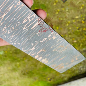 Barras de Acero de Damasco y Cobre a Medida, Último Diseño, Láminas en Bruto para Fabricación de Cuchillos, Escamas de Cobre para Fabricantes de Cuchillos - Product Image 2