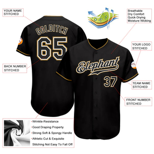Maillot de baseball respirant 100 % polyester, impression par sublimation, vêtements de sport, logo personnalisé, nom d'équipe disponible – Meilleure vente - Product Image 2