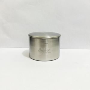 Wholesale Custom Stainless Steel Christmas Candle <b>Jars</b> Lid 4.5 oz Brushed Finish Handmade Durable Home Decor Luxury <b>Empty</b> Candle - Product Image 1