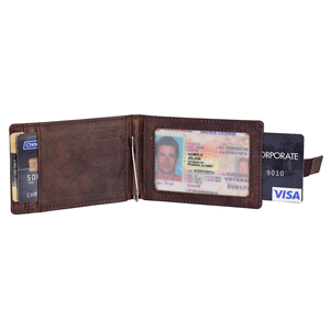 Men Genuine Leather Bifold <b>Wallet</b> Slim <b>Card</b> <b>Holder</b> ID Window Cash Clip Multi <b>Card</b> Slots Compact Vintage Design Pocket <b>Wallet</b> Pro - Product Image 2