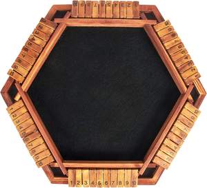 Juego de mesa de dados en caja de madera, clásico juego Shut The Box con dados para diversión familiar - Product Image 1