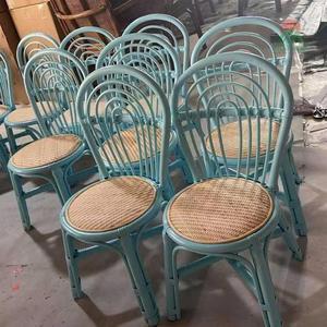 Cómodas Sillas Infantiles de Ratán Azul Pastel, Lindas Sillas de Madera de Ratán Natural para Niños, Decoración para Fiestas Infantiles, Muebles y Accesorios - Product Image 1