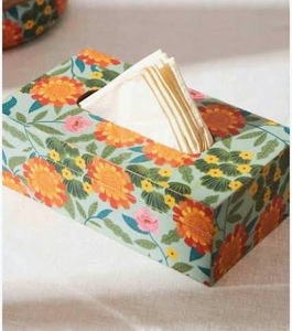 Mesa de Cocina Rectangular Multifuncional de MDF Estampado con Efecto Mármol de ILAHI, Hecha a Mano, con Soporte de Almacenamiento No Plegable - Product Image 5