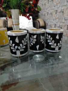 Mubkhar Premium con Incrustaciones de Madreperla – Quemador de Incienso de Madera Hecho a Mano de Lujo para Decoración Árabe del Hogar y Oud Bakhoor - Product Image 2