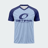 Camiseta de Fútbol Personalizada de Alta Calidad, Transpirable, de Manga Corta, Corte Automatizado, Antibacteriana, Cuello en V Moderno