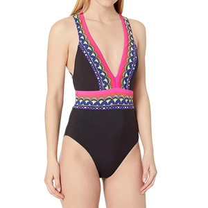 Ladies Floral Printed Two-Piece <b>Set</b> Women Rash Guards Floral Printed Swim Pants Shorts Swimsuits - Product Image 3