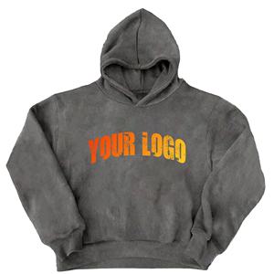 Sweat-shirts et pulls à capuche pour hommes avec logo personnalisé, sweat-shirt en coton avec motif de ligne, sweat-shirt à capuche décontracté pour hommes, vêtements de sport pour hommes - Product Image 5