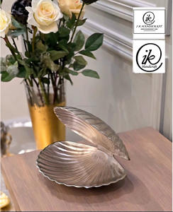 OysterBowl dorado de aluminio hecho a mano recién llegado personalizado, el mejor vendedor privado en línea, regalos, bandejas decorativas de mesa de Ramadán - Product Image 5