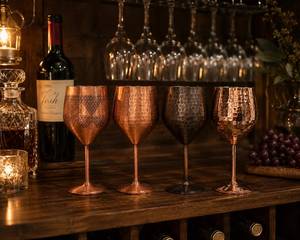 Meilleures ventes : Ensemble de verres à boire en cuivre martelé, fait main, tasses à eau en métal, ensemble de vaisselle ayurvédique pour la cuisine - Product Image 4