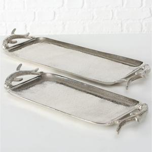 Metal Serving <b>Trays</b> With Antler Handles Decorative <b>Trays</b> For Parties Home Decor Tableware Christmas Decoration <b>Snacks</b> <b>Tray</b> 2026 - Product Image 1