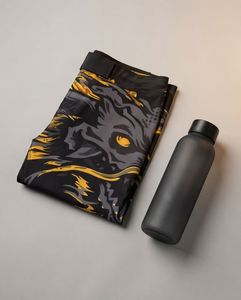 Shorts MMA pour hommes, noir et jaune, imprimé dragon, 100% polyester, séchage rapide, coupe classique, pour entraînement en arts martiaux mixtes - Product Image 4