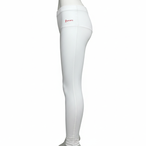 Leggings de yoga et de fitness de haute qualité pour l'entraînement, couleur unie, taille haute, en coton/bambou, respirants, avec taille élastique - Product Image 3
