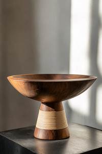 Juego de 4 Tazones de Madera Hechos a Mano, Vajilla Nórdica Ecológica para el Hogar, Diseño Minimalista, Tazón de Madera para Servir Comida - Product Image 2