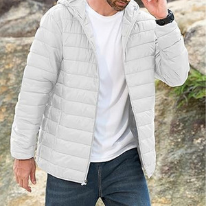 Men's High Quality Unisex Winter Puffer Jacket <b>Warm</b> Windproof Down Hoodie Zipper Closure Casual Insulated Jacket - Product Image 5