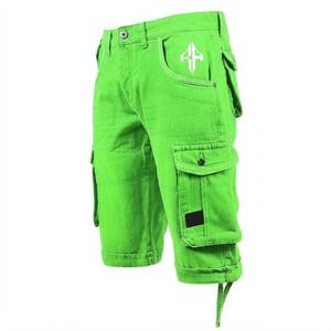 Pantalones Cortos de Mezclilla para Hombre, de Alta Calidad, con Estampado de Serigrafía, Estilo Jeans, de Pierna Ancha, Material Spandex/Poliéster - Product Image 2