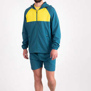 Custom Men 2 Piece <b>Wind</b> <b>Breaker</b> Streetwear Summer Tracksuit Nylon Polyester Windbreaker Shorts Set - Product Image 1