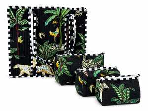Bohomin - Juego de 3 Bolsas de Mano Portátiles Estilo Bohemio, Resistentes al Agua, con Cierre y Estampado, de Primera Calidad - Product Image 4